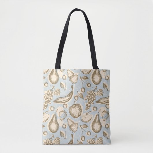 Vintages Fruchtmuster Tasche (Vorderseite)