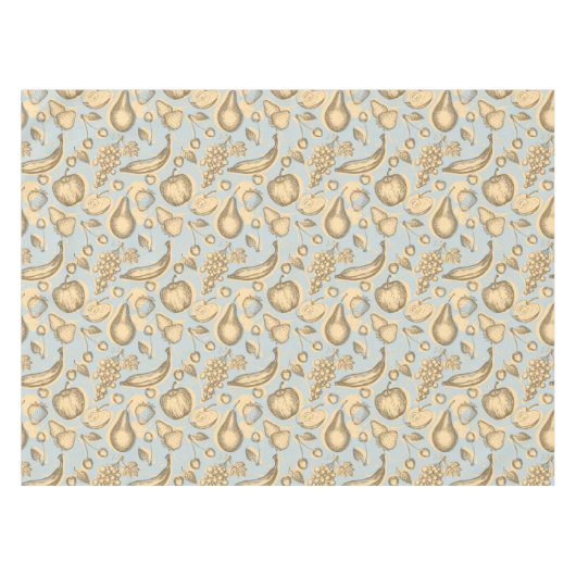 Vintages Fruchtmuster Tischdecke (Vorderseite (Horizontal))