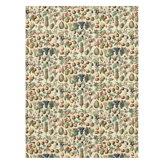 Vintages Fruchtmuster von Adolphe Millot Tischdecke (Vorderseite)