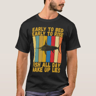 Vintages Frühbett Frühaufstehendes Salzwasser Ange T-Shirt