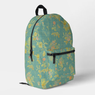 Vintages Frühjahrsmuster Aquamarines Muster Bedruckter Rucksack
