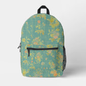 Vintages Frühjahrsmuster Aquamarines Muster Bedruckter Rucksack (Vorderseite)