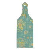 Vintages Frühjahrsmuster Aquamarines Muster Schneidebrett (Vorderseite)