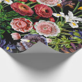 Vintages Frühlings-Blumen-Muster Geschenkpapier (Ecke)