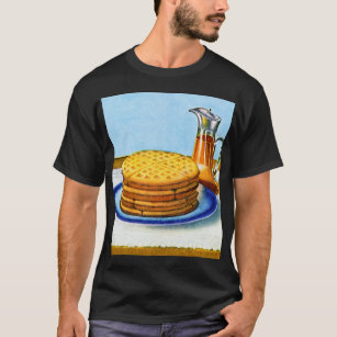 Vintages Frühstück Retro-Waffeln und Sirup T-Shirt