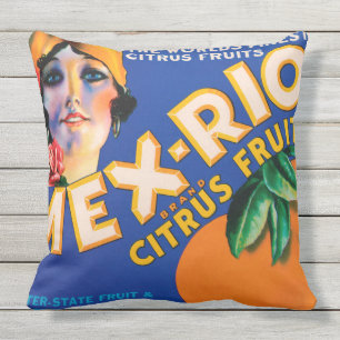 Vintages FRUIT BOX-Kissen Kissen Für Draußen