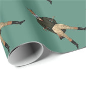 Vintages Fuchs-Jagdpapier Geschenkpapier (Rolleneckpunkt)