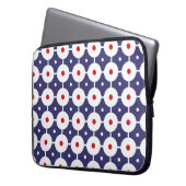 Vintages funky Retro nahtloses Muster. Naht Laptopschutzhülle (Vorderseite Links)