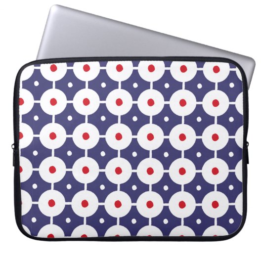 Vintages funky Retro nahtloses Muster. Naht Laptopschutzhülle (Vorderseite)