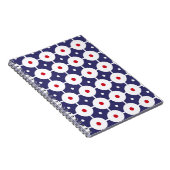 Vintages funky Retro nahtloses Muster. Naht Notizblock (Rechte Seite)