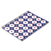 Vintages funky Retro nahtloses Muster. Naht Notizblock (Linke Seite)