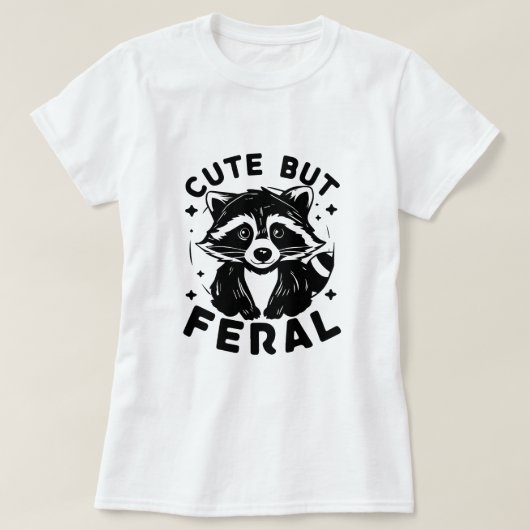 Vintages Funny Sarcastic Raccoon T-Shirt (Design vorne)