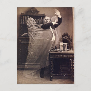 Vintages Funny Spooky Viktorianisch Ghost Portrait Postkarte