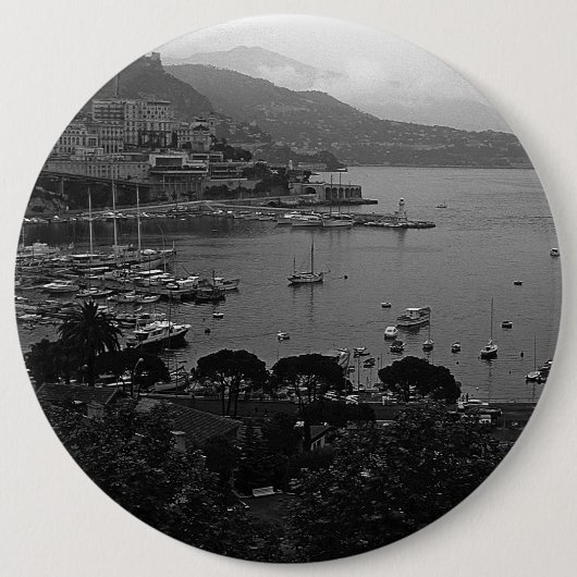 Vintages Fürstentum Monaco Der Hafen 1970 Button (Vorderseite)