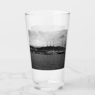 Vintages Fürstentum Monaco Der Hafen Glas
