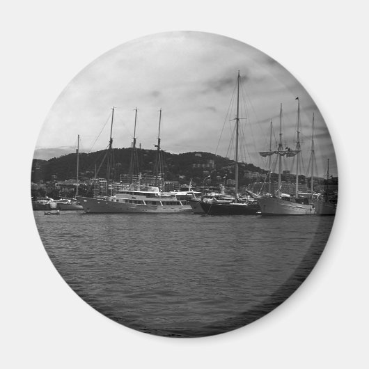 Vintages Fürstentum Monaco Der Hafen Magnet (Vorne)