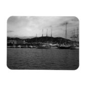 Vintages Fürstentum Monaco Der Hafen Magnet (Horizontal)
