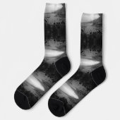 Vintages Fürstentum Monaco Der Hafen Socken (Linkes Detail)