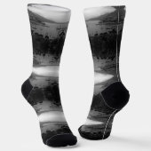 Vintages Fürstentum Monaco Der Hafen Socken (Gewinkelt)