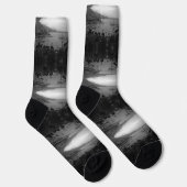 Vintages Fürstentum Monaco Der Hafen Socken (Rechts)