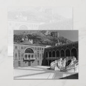 Vintages Fürstentum Monaco Palast Hof Postkarte (Vorne/Hinten)