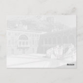 Vintages Fürstentum Monaco Palast Hof Postkarte (Rückseite)