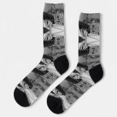 Vintages Fürstentum Monaco Palast Hof Socken (Linkes Detail)