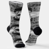 Vintages Fürstentum Monaco Palast Hof Socken (Gewinkelt)