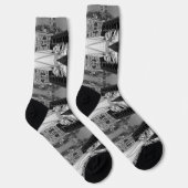 Vintages Fürstentum Monaco Palast Hof Socken (Rechts)
