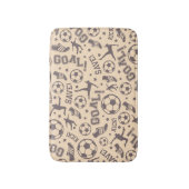 Vintages Fußball-Muster Badematte (Vorderseite Vertikal)