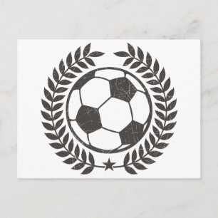 Vintages Fußballee und Star Postkarte