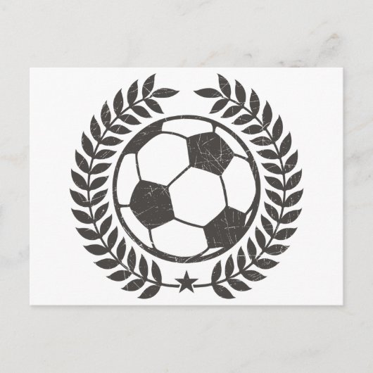 Vintages Fußballee und Star Postkarte (Vorderseite)