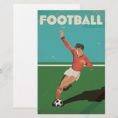 Vintages Fußballplakat Briefpapier (Vorne/Hinten)