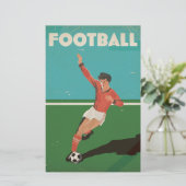 Vintages Fußballplakat Briefpapier (Stehend Vorderseite)