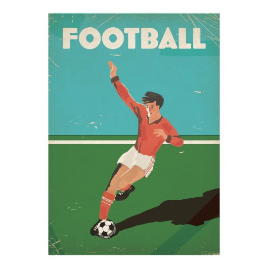 Vintages Fußballplakat Fotodruck (Vorne)