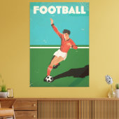 Vintages Fußballplakat Leinwanddruck (Insitu (Wohnzimmer))