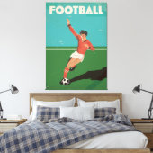 Vintages Fußballplakat Leinwanddruck (Insitu (Schlafzimmer))