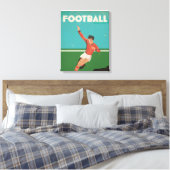Vintages Fußballplakat Leinwanddruck (Insitu (Schlafzimmer))