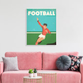 Vintages Fußballplakat Leinwanddruck (Insitu (Wohnzimmer))