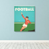 Vintages Fußballplakat Leinwanddruck (Insitu (Holzboden))