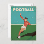 Vintages Fußballplakat Postkarte (Vorne/Hinten)