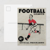 Vintages Fußballprogramm Feiertagspostkarte (Vorne/Hinten)