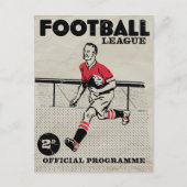 Vintages Fußballprogramm Feiertagspostkarte (Vorderseite)