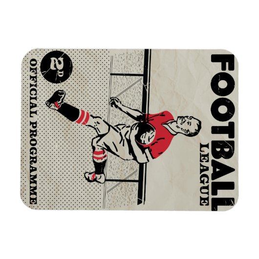 Vintages Fußballprogramm Magnet (Horizontal)