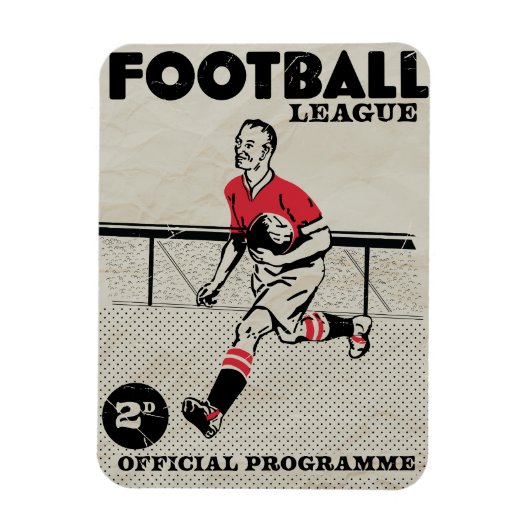 Vintages Fußballprogramm Magnet (Vertikal)