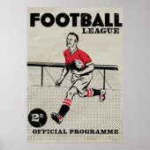 Vintages Fußballprogramm Poster (Vorne)