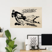 Vintages Fußballspiel 1942 Poster (Heimbüro)