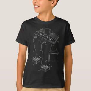 Vintages Gaming-Diagramm - Videospiel-Joystick-Con T-Shirt