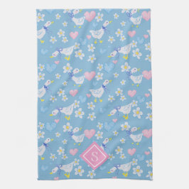 Vintages Gänsemuster Geschirrtuch