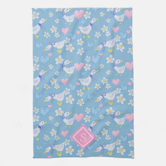 Vintages Gänsemuster Geschirrtuch (Vertikal)